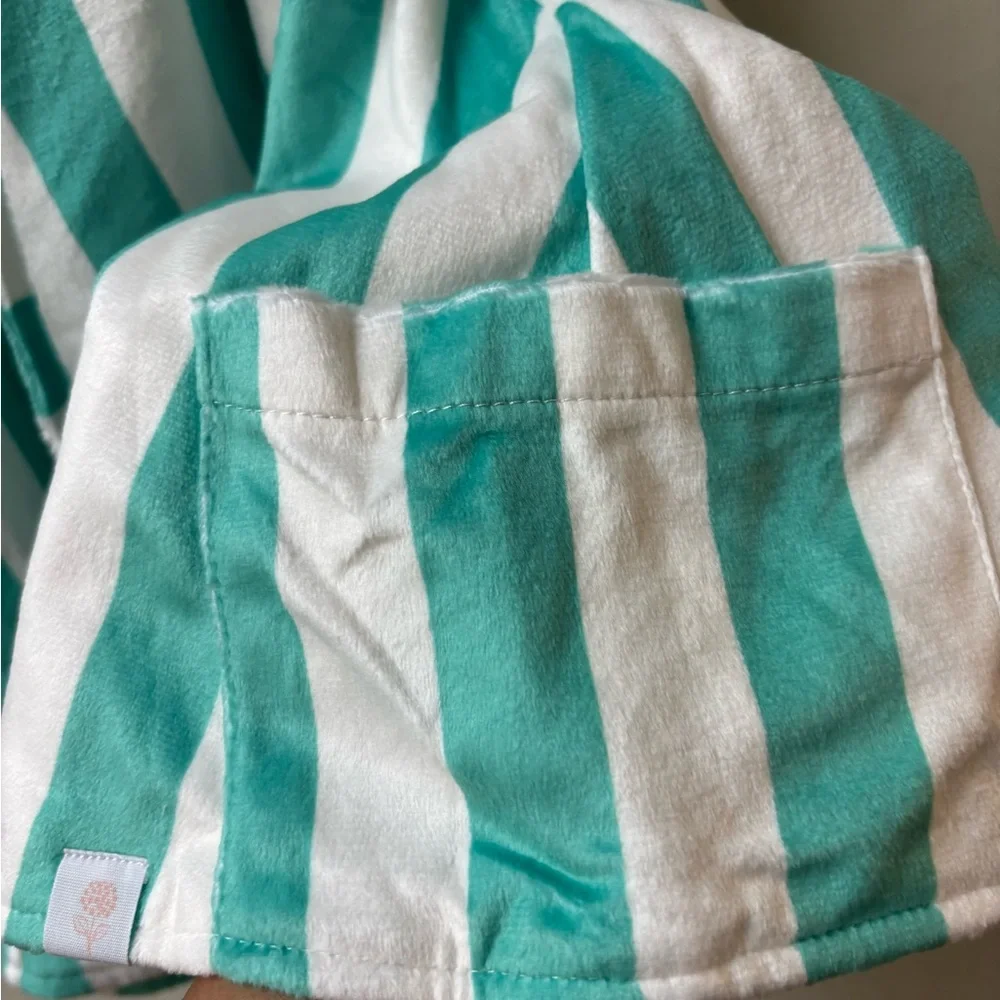Sweet Honey Ruffled Teal and White Swim Robe